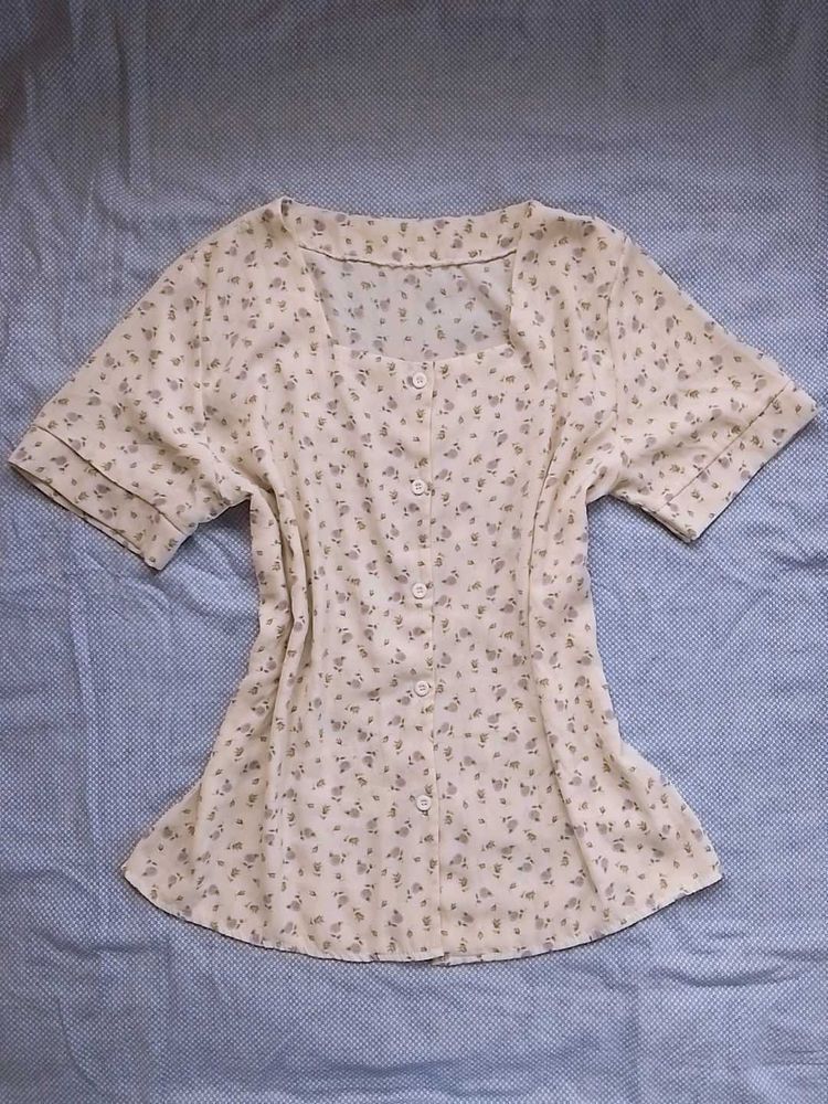 Floral button-up top