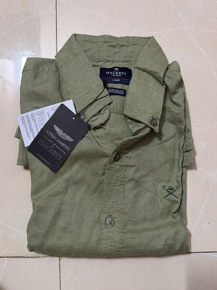 Hackett Aston Martin Linen Shirt - Large