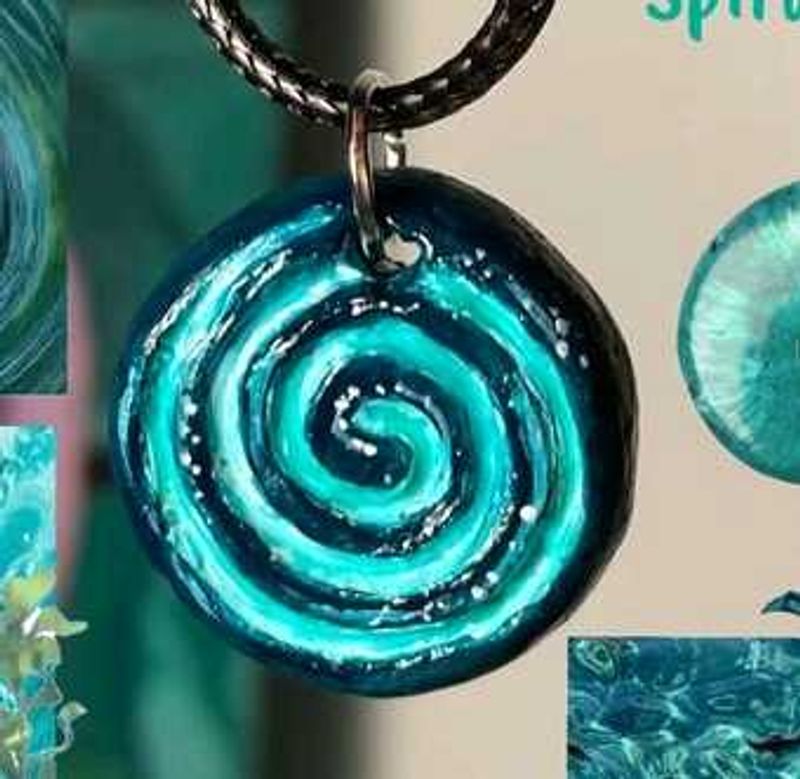Ocean Swirl Pendant Necklace