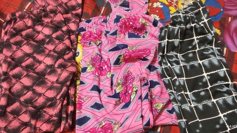 Floral Print Leggings (Set of 3)