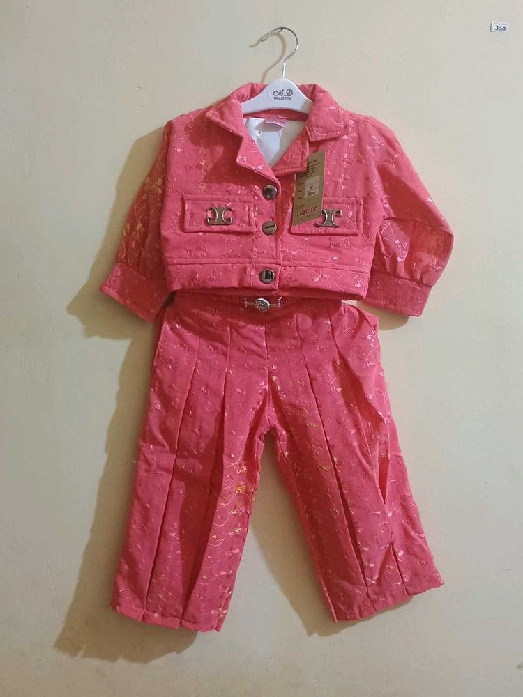 Girls' Pink Jacket &amp; Pants Set