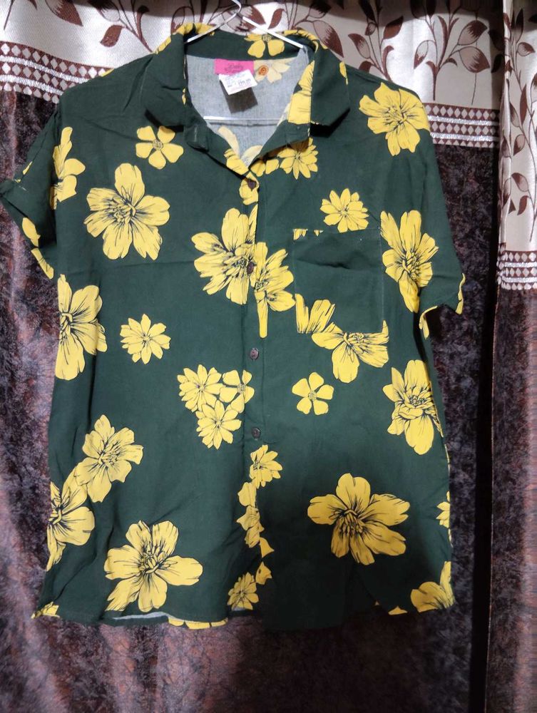 Floral Print Short Sleeve Shirt