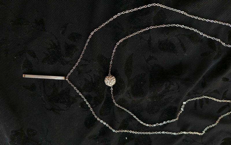 Silver Tone Layered Necklace