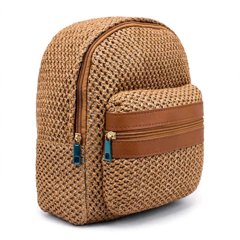Straw Weave Mini Backpack