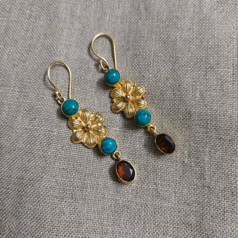semi precious stone earrings