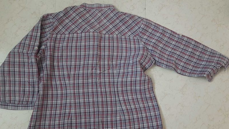 pink lavender checked shirt for ladies