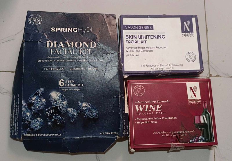 Facial Kits - Diamond, Skin Whitening, Wine