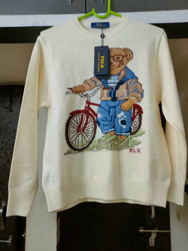WOMENS NEW Ralph Lauren Polo Bear Sweater