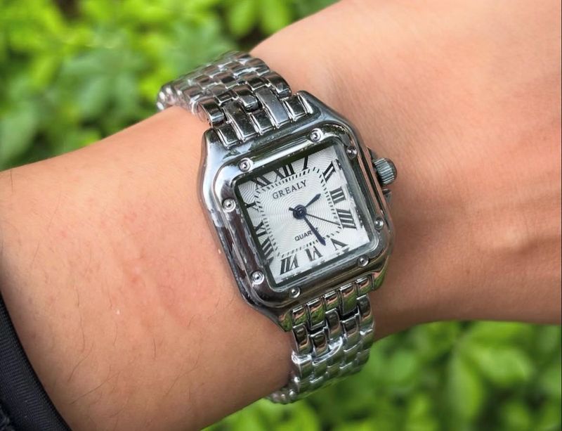 Velare Cartier Inspired Silver Strap Watch