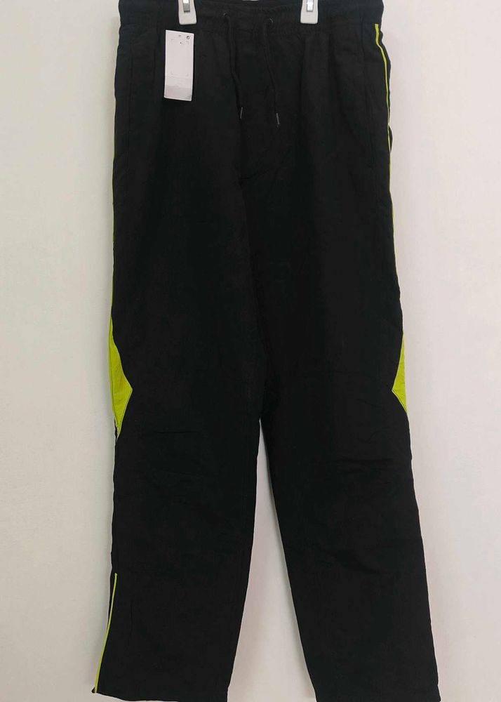 Stylish Black &amp; Lime Green Track Pants