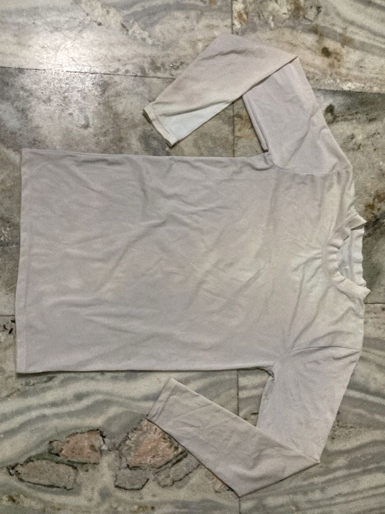 white compression full sleeves innerwear