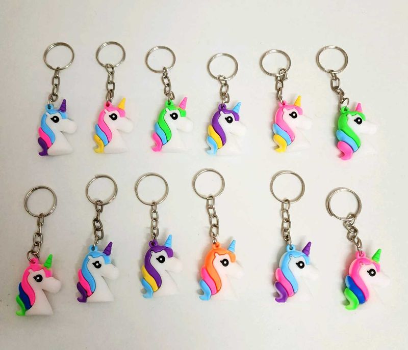 Cute Unicorn Keychains (Set of 12)