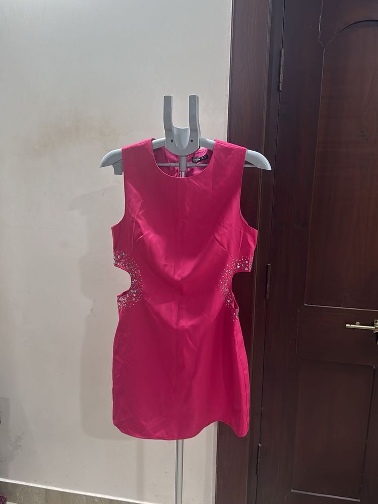 Pretty pink party dress with embellishments
