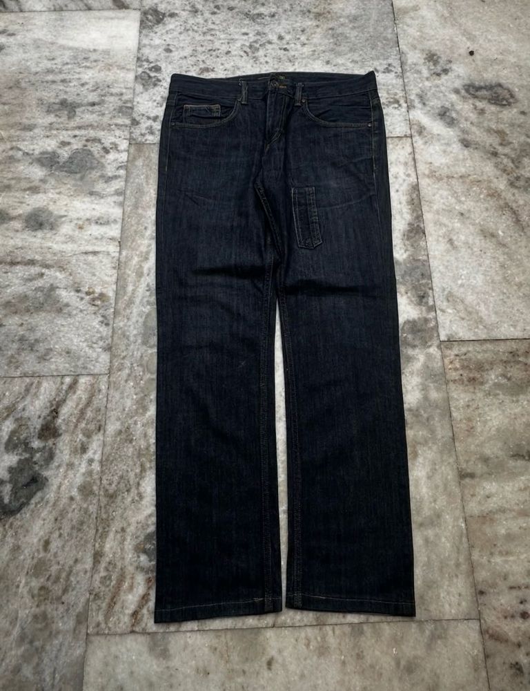 Y2K Smog Denim Dark Wash Straight-Leg Jeans