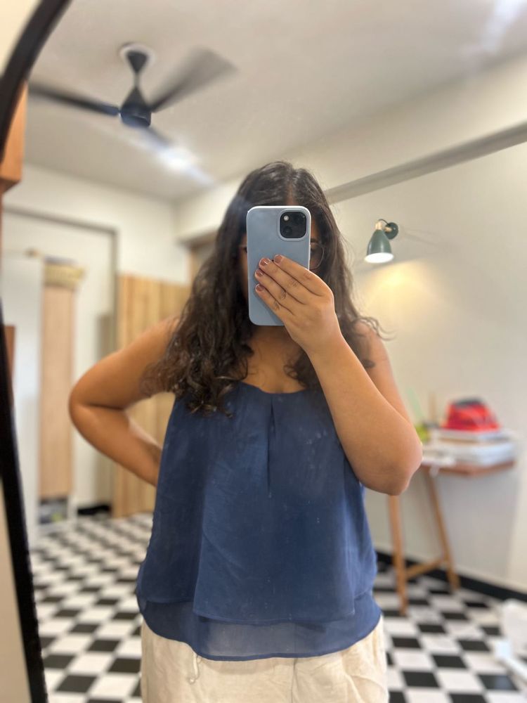Strappy Navy Blue Top