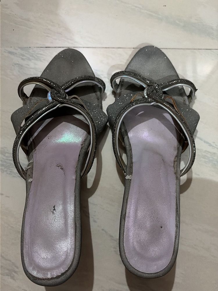 Sparkly Bow Heels