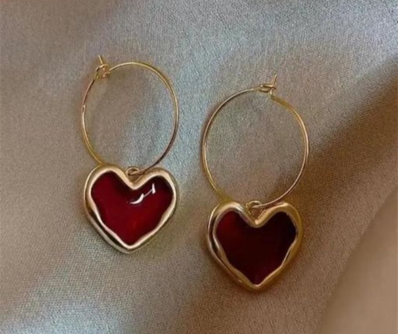 Heart Hoop Earrings