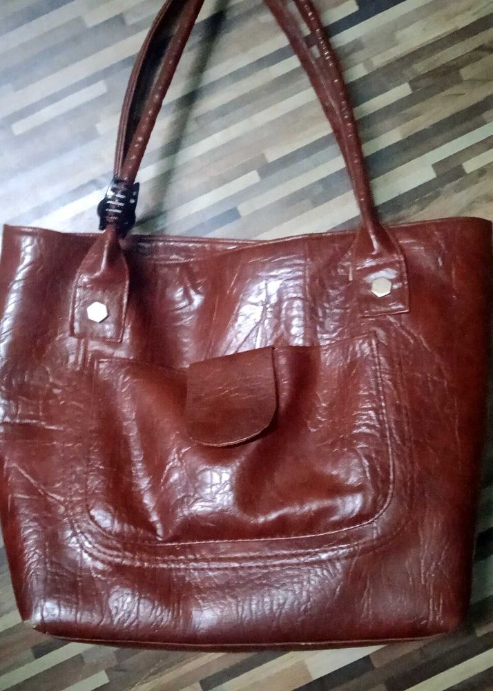 Brown Leather Tote Bag