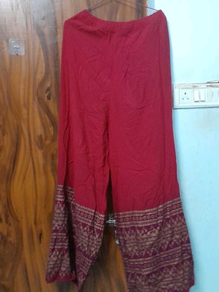 Maroon Palazzo Pants