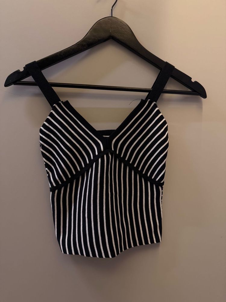 casual Striped Crop Top