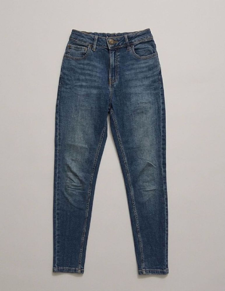 M&amp;S High-Waist Blue Wash Denim Jeans