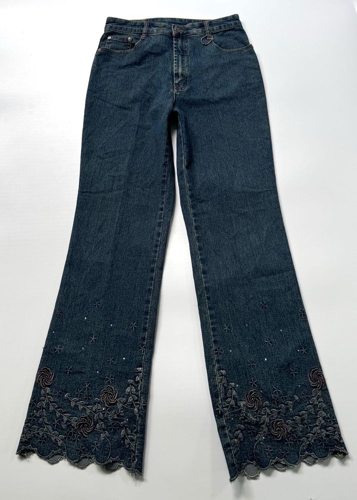 Vintage Embroidered Flare Jeans