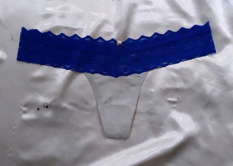 Blue Lace Thong panty