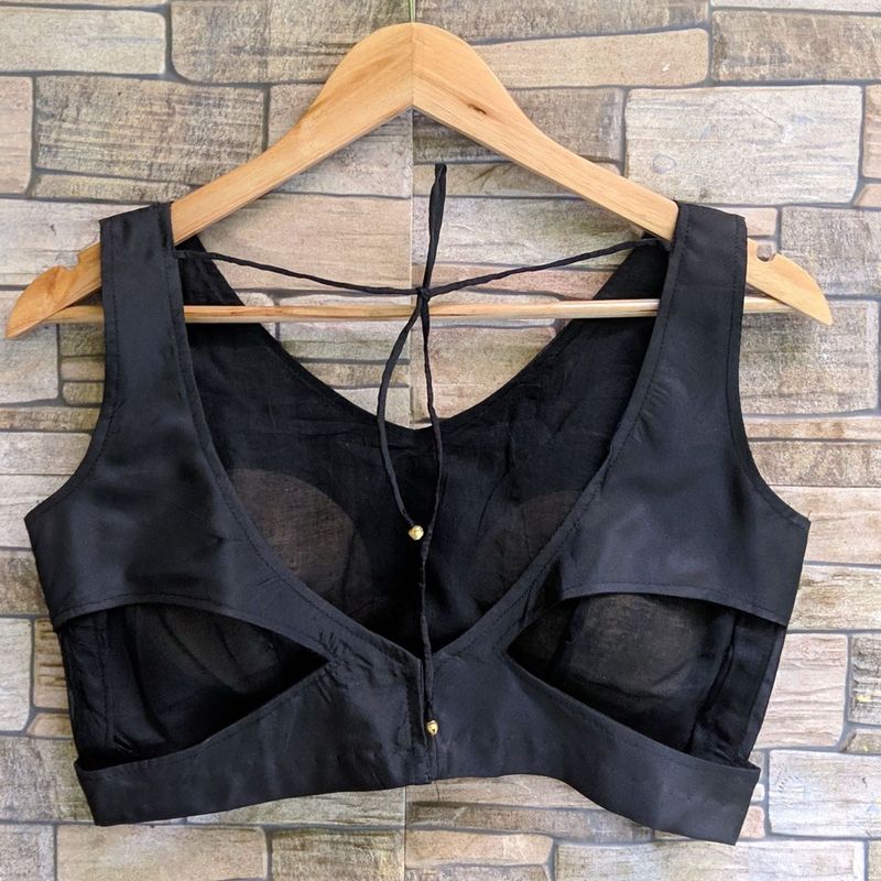 Stylish Black Saree Blouse fix price