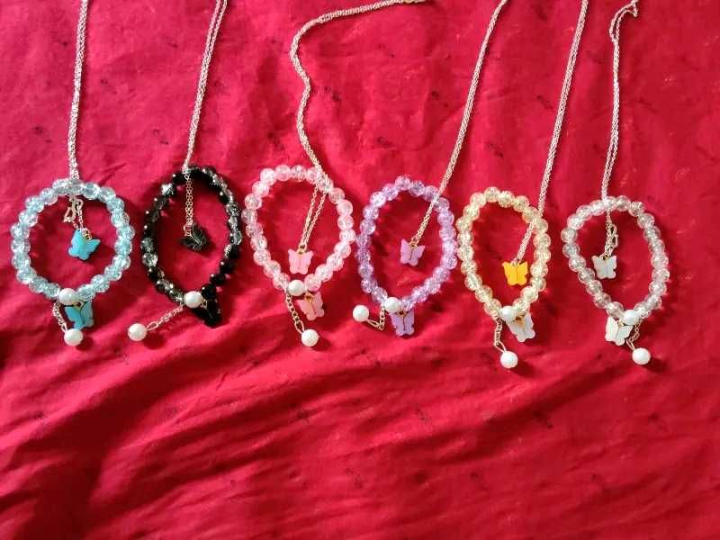 Cute Butterfly Charm Necklaces pack of 3