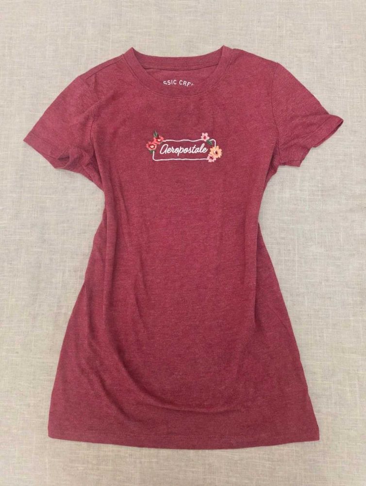 Y2K 2000 's Aeropostale Floral Graphic T-Shirt