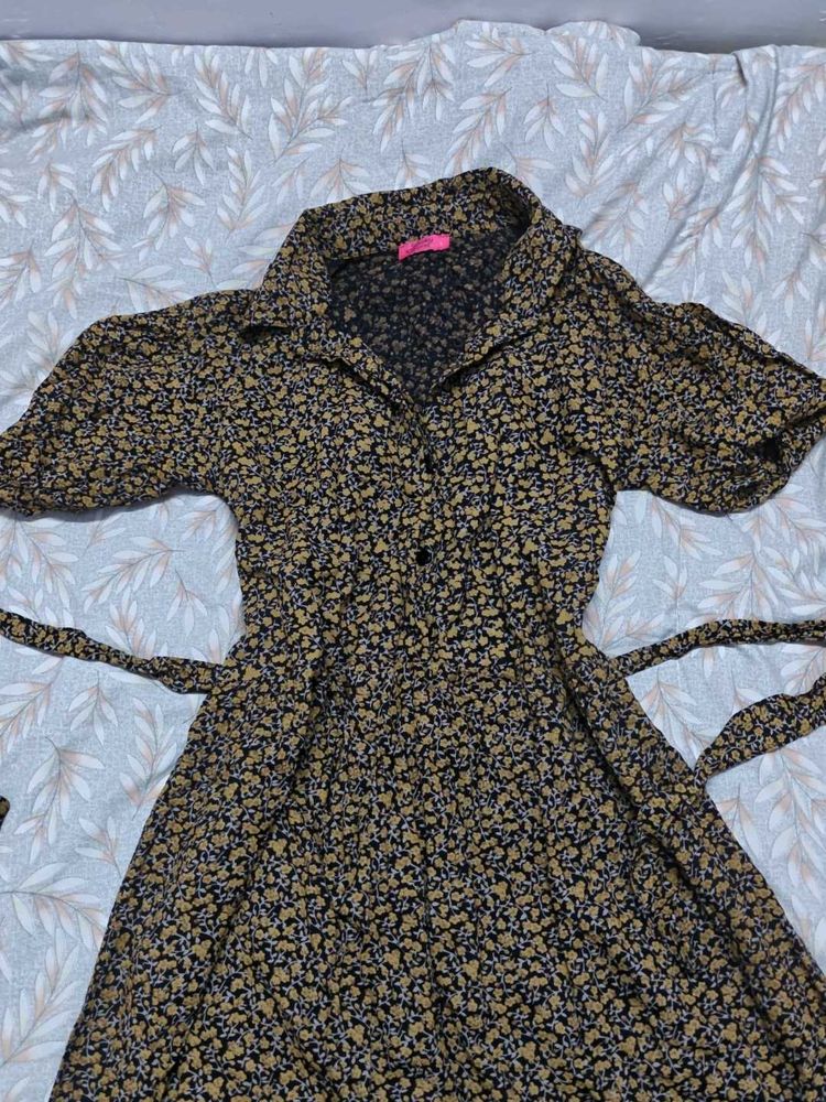 Floral Print Shirt Dress