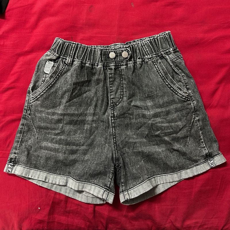 Stylish Grey Denim Shorts