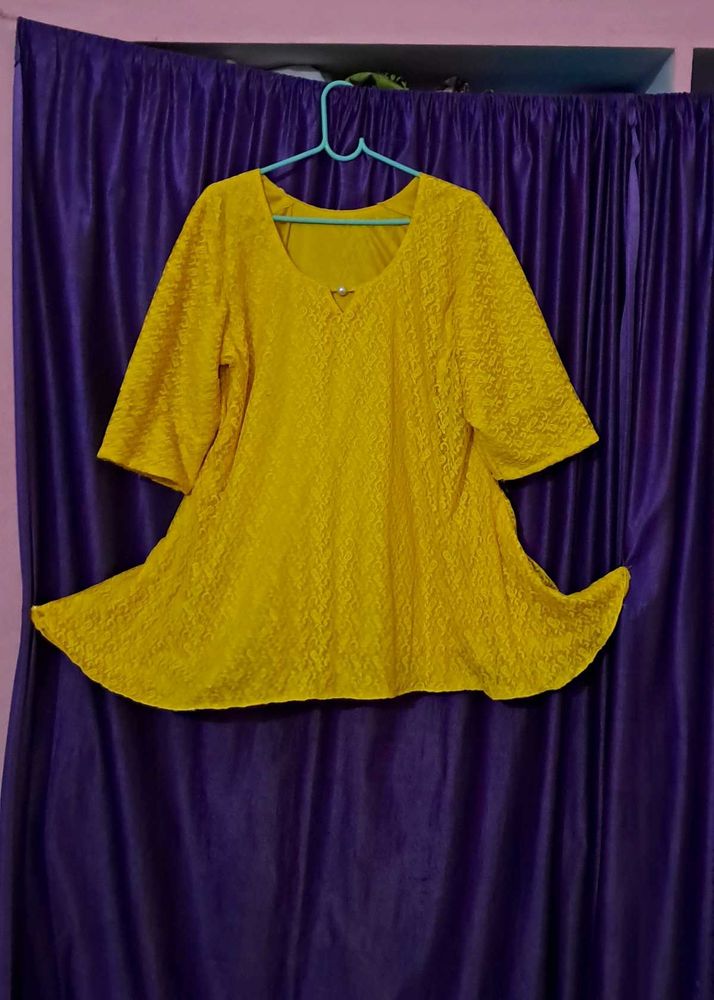Yellow Aline peplum top