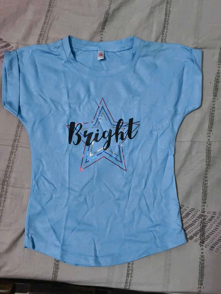 Cute Blue 'Bright' Tee
