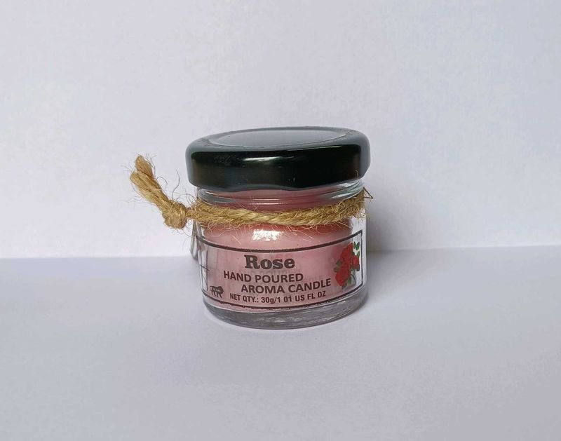 Rose and sandalwood Scented Aroma Candle