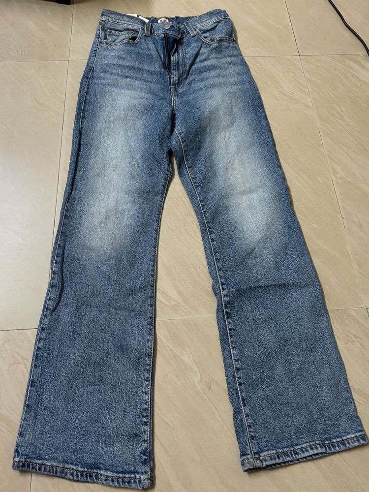 Women's Blue Denim straight Jeans
