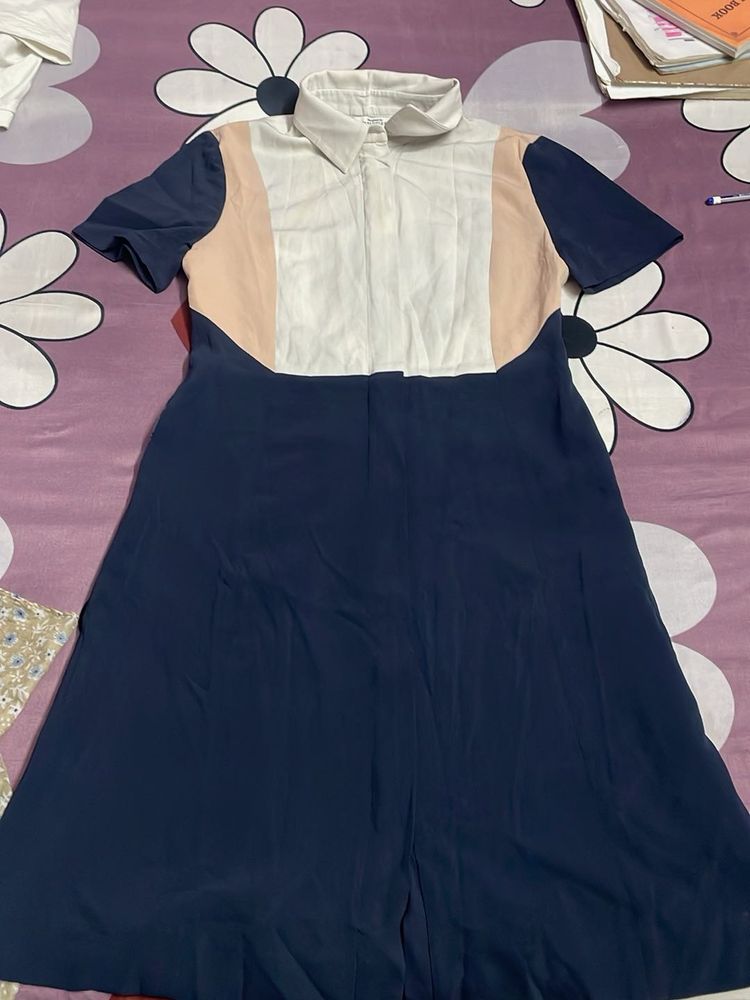 Color Block Short Sleeve Dress