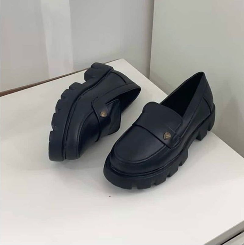 Chunky Black Loafers