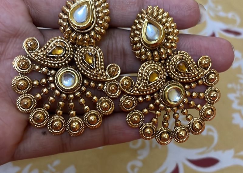 Gold Plated Beautiful Earrings