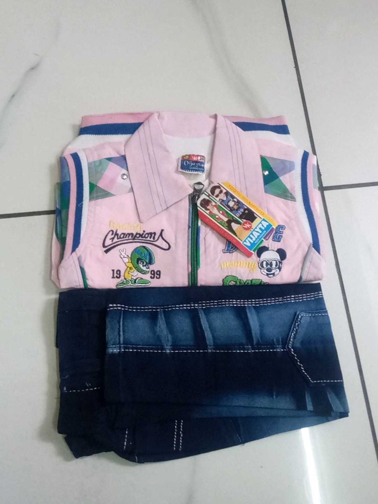 Vintage Kids Plaid Sleeve Jacket