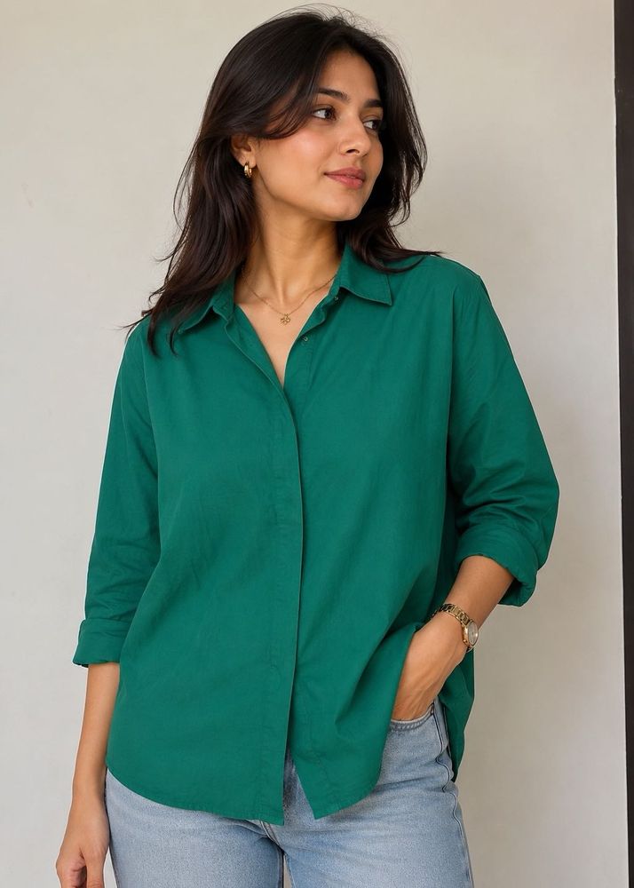 green formal shirt women
