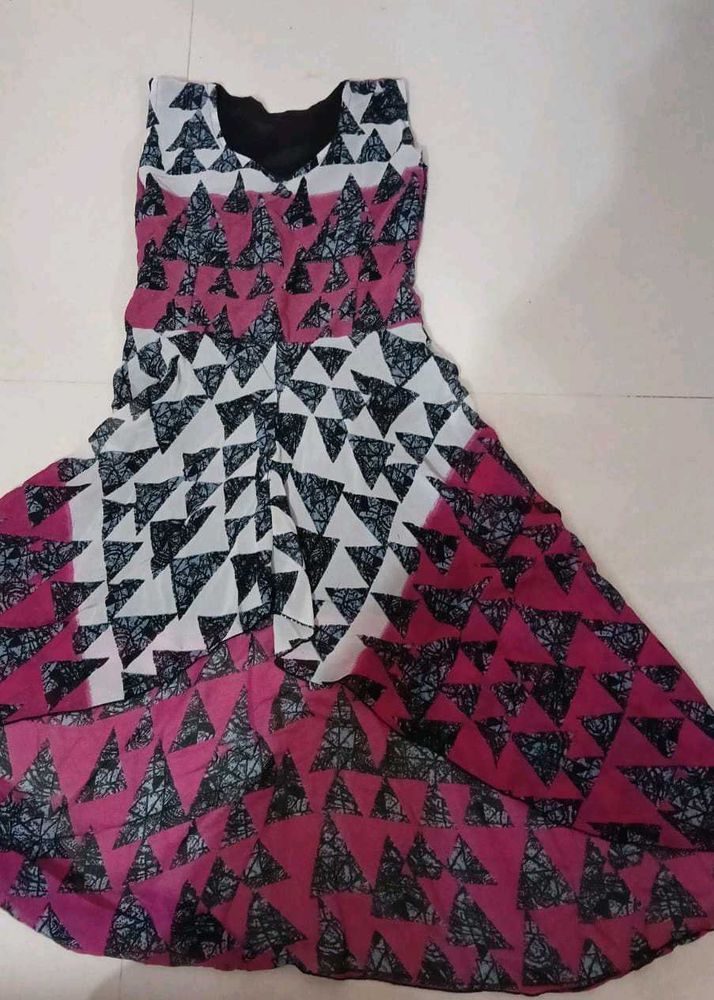 Geometric Print Maxi Dress