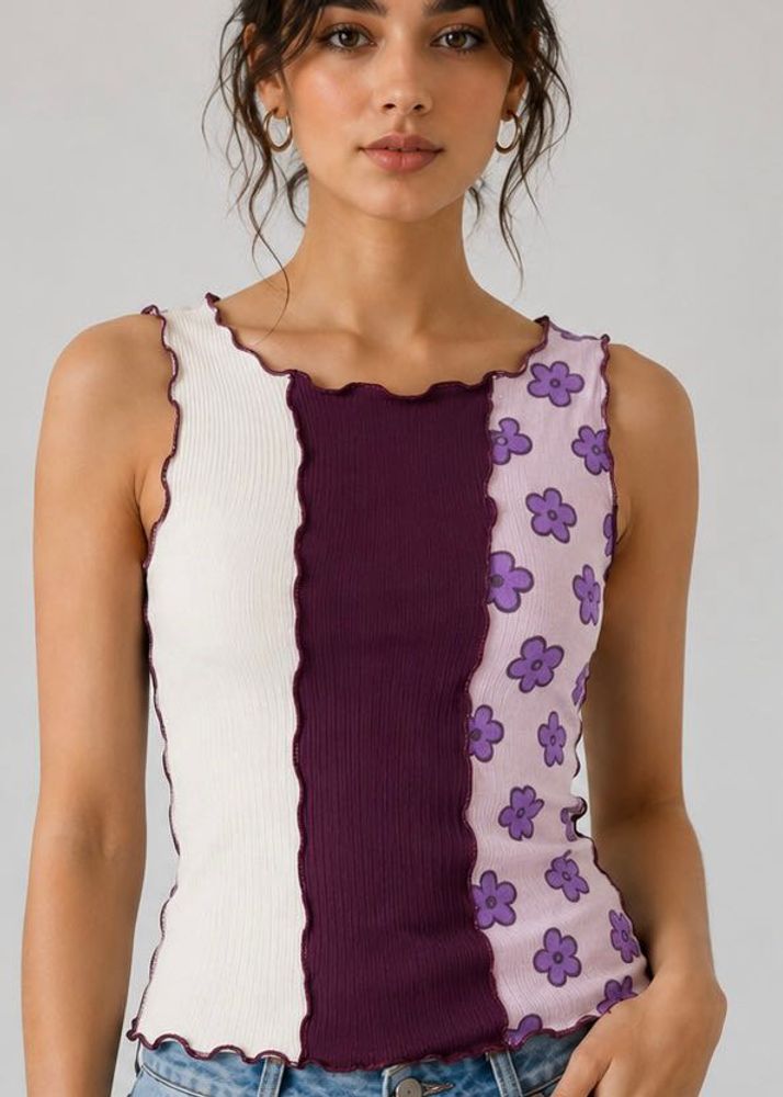 Patchwork Floral Tank Top