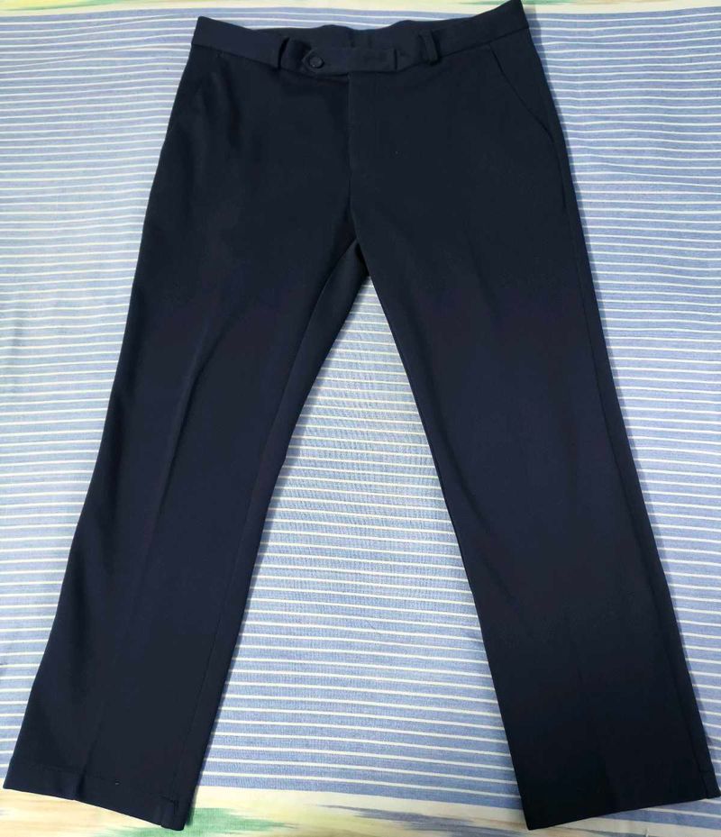 Men's Navy Blue Formal Trousers