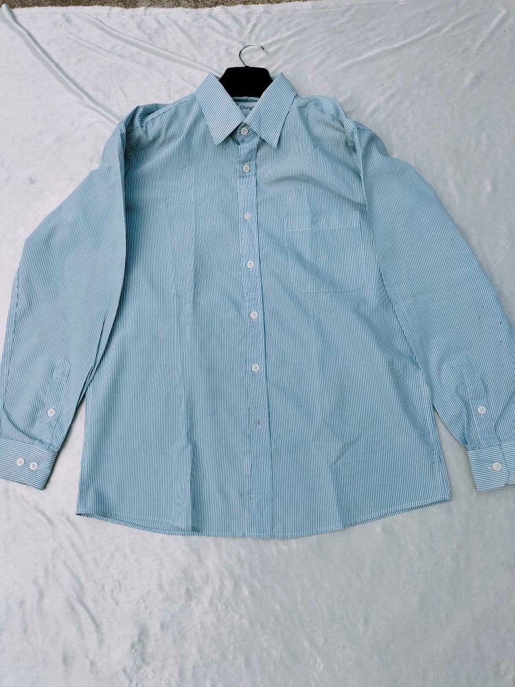 Classic Blue Striped Men's Shirt