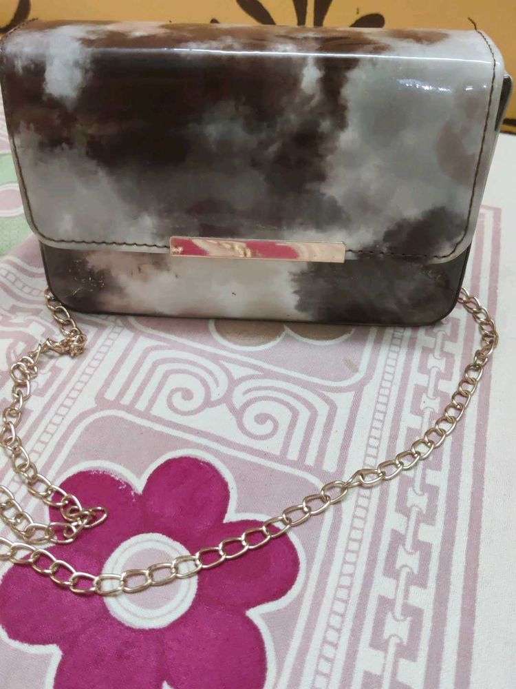Multicolored Coffee sling bag