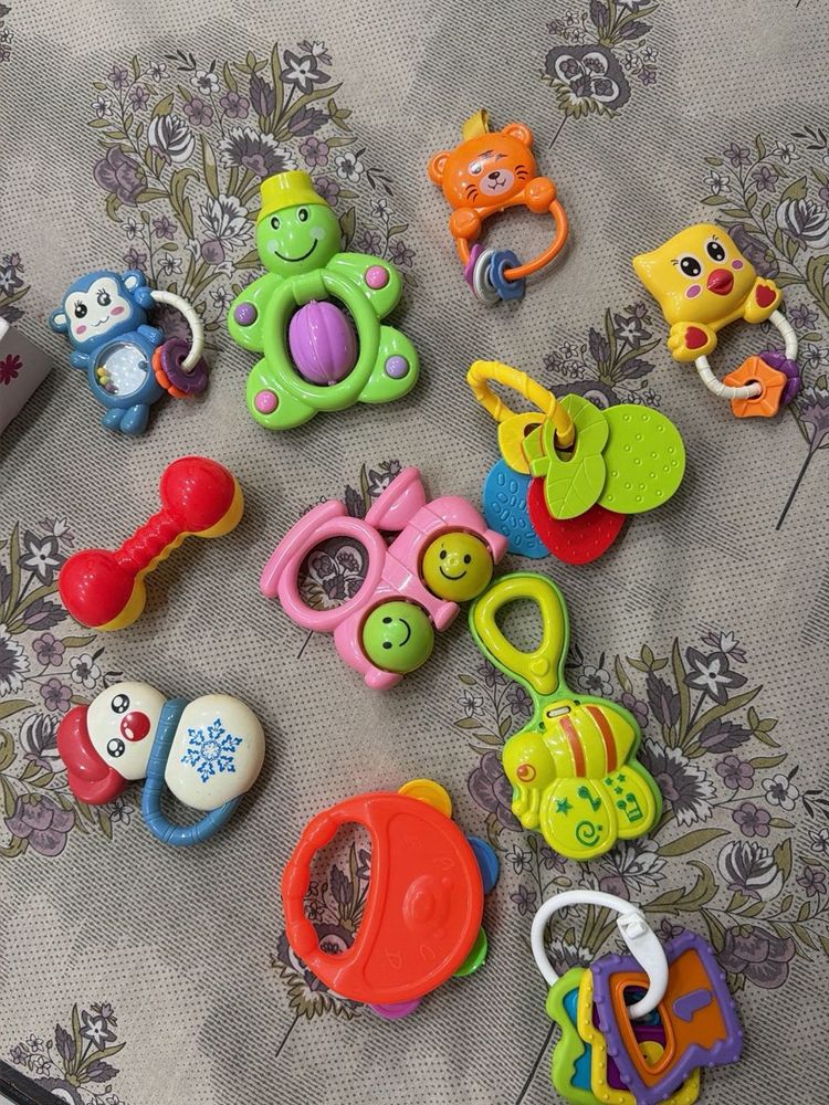 Baby Rattle and Teether Toy Set