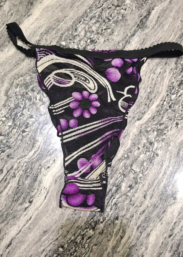 Sheer Floral Thong pack of 2
