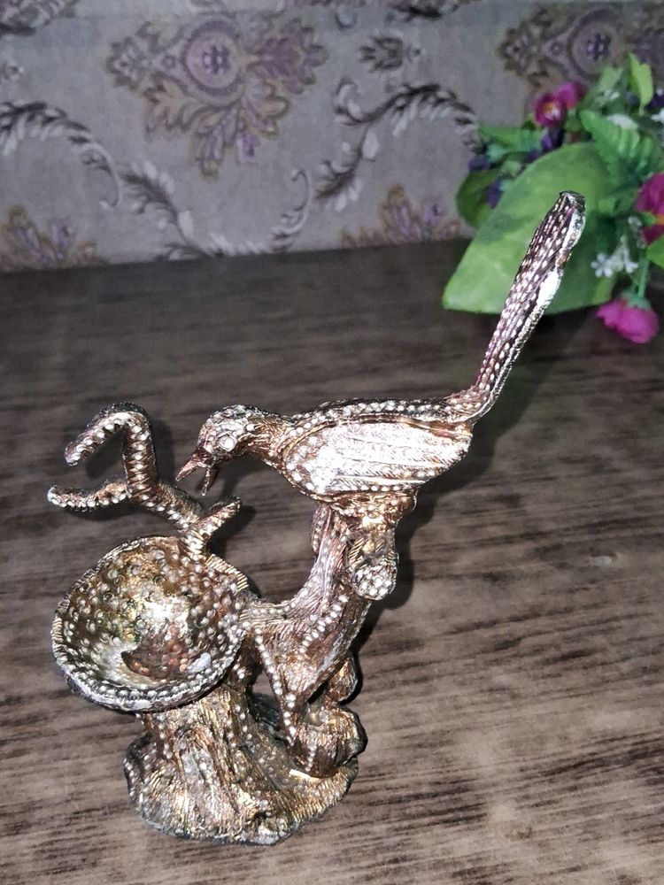 Vintage Silver Bird Figurine