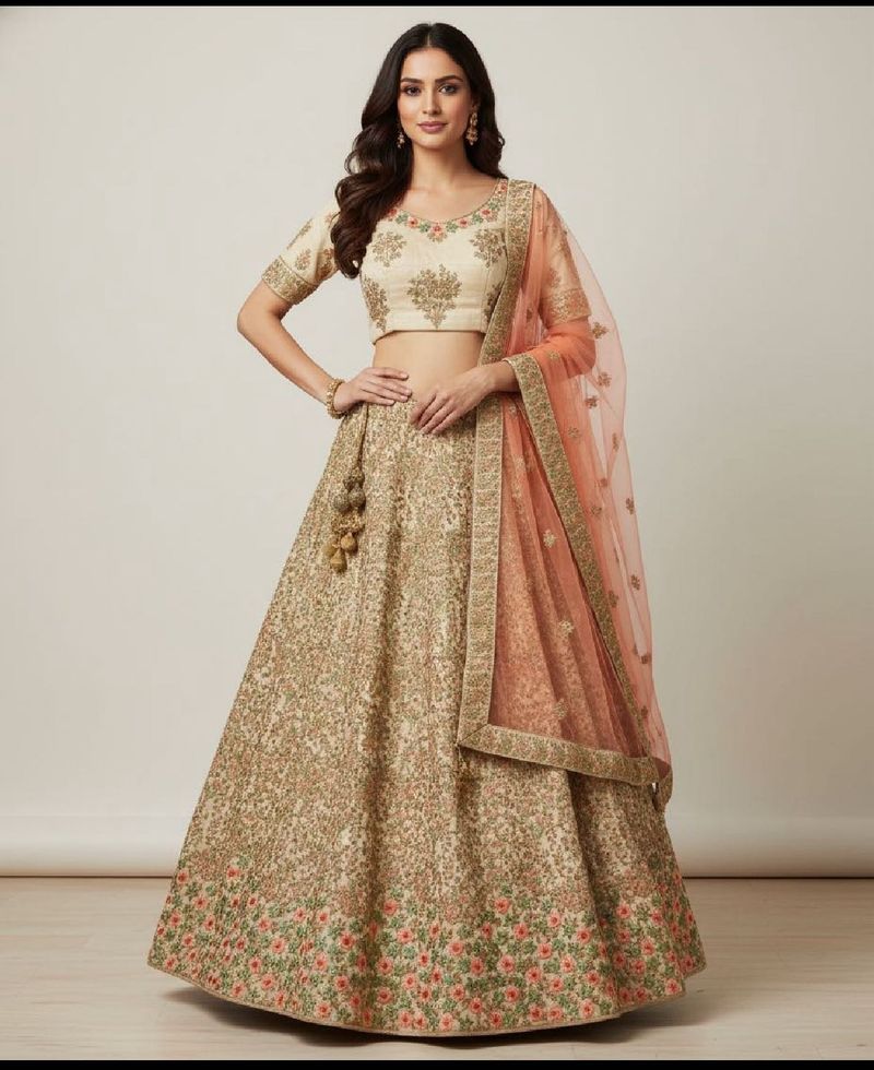 Trendy Bridal Lehenga With Zari &amp; Embroidery